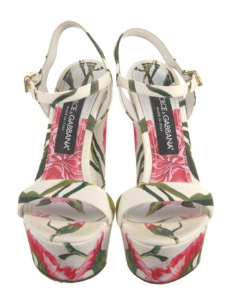 Dolce & Gabbana Canvas Printed Sandals