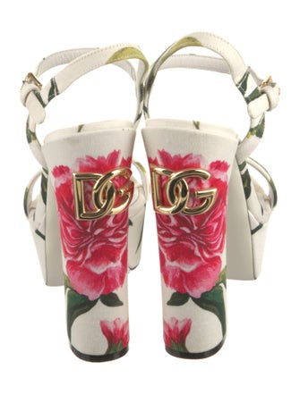 Dolce & Gabbana Canvas Printed Sandals