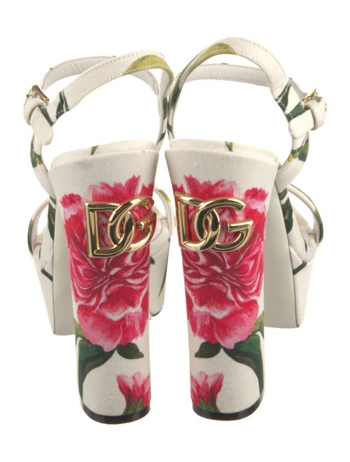 Dolce & Gabbana Canvas Printed Sandals