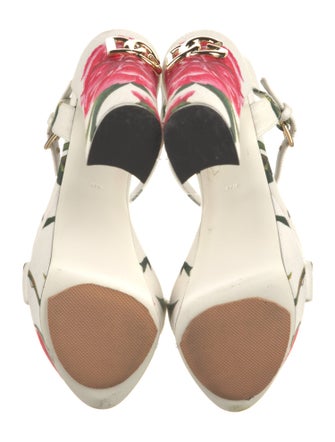 Dolce & Gabbana Canvas Printed Sandals