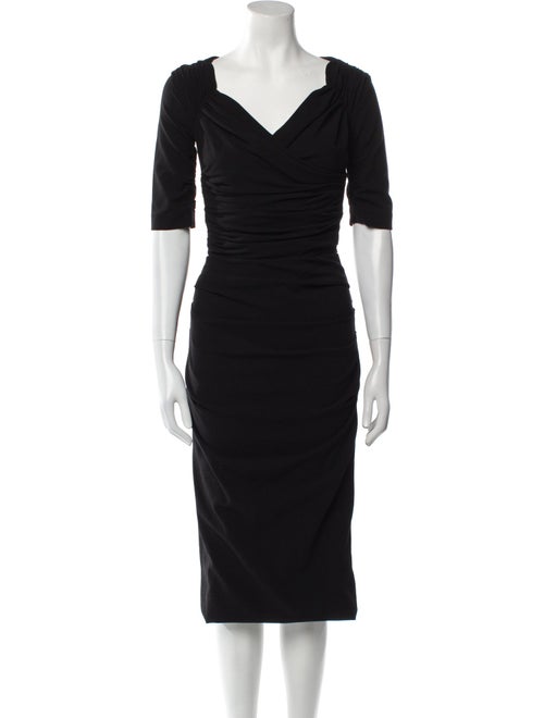 Dolce & Gabbana Virgin Wool Midi Length Dress