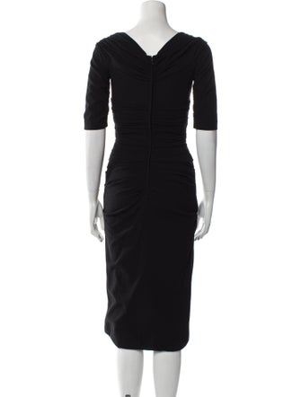 Dolce & Gabbana Virgin Wool Midi Length Dress