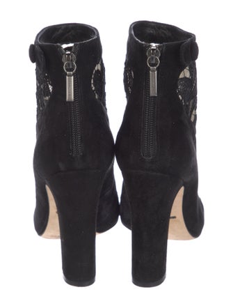 Dolce & Gabbana Suede Lace Pattern Boots