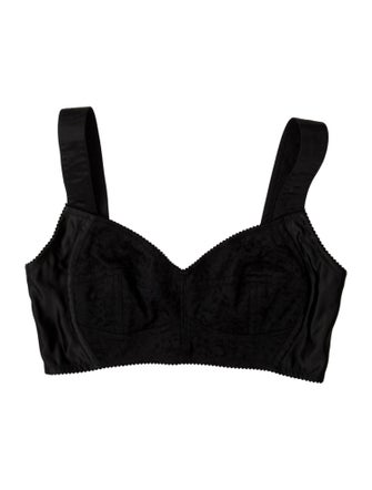 Dolce & Gabbana Silk Plunge Neckline Crop Top
