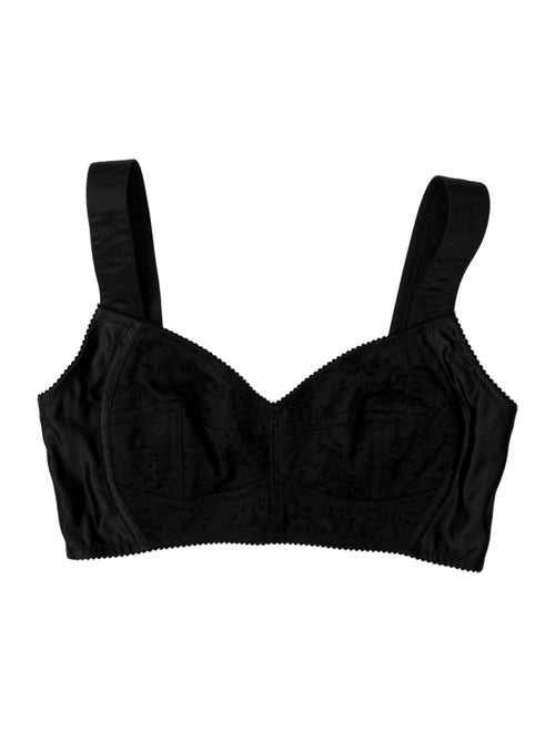 Dolce & Gabbana Silk Plunge Neckline Crop Top