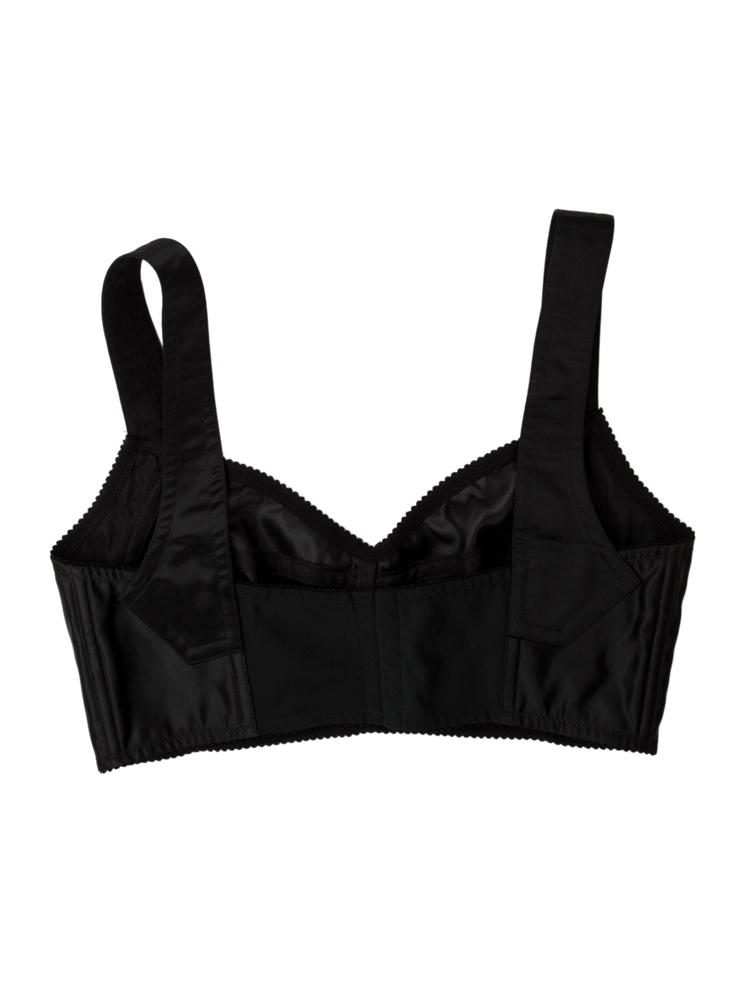 Dolce & Gabbana Silk Plunge Neckline Crop Top