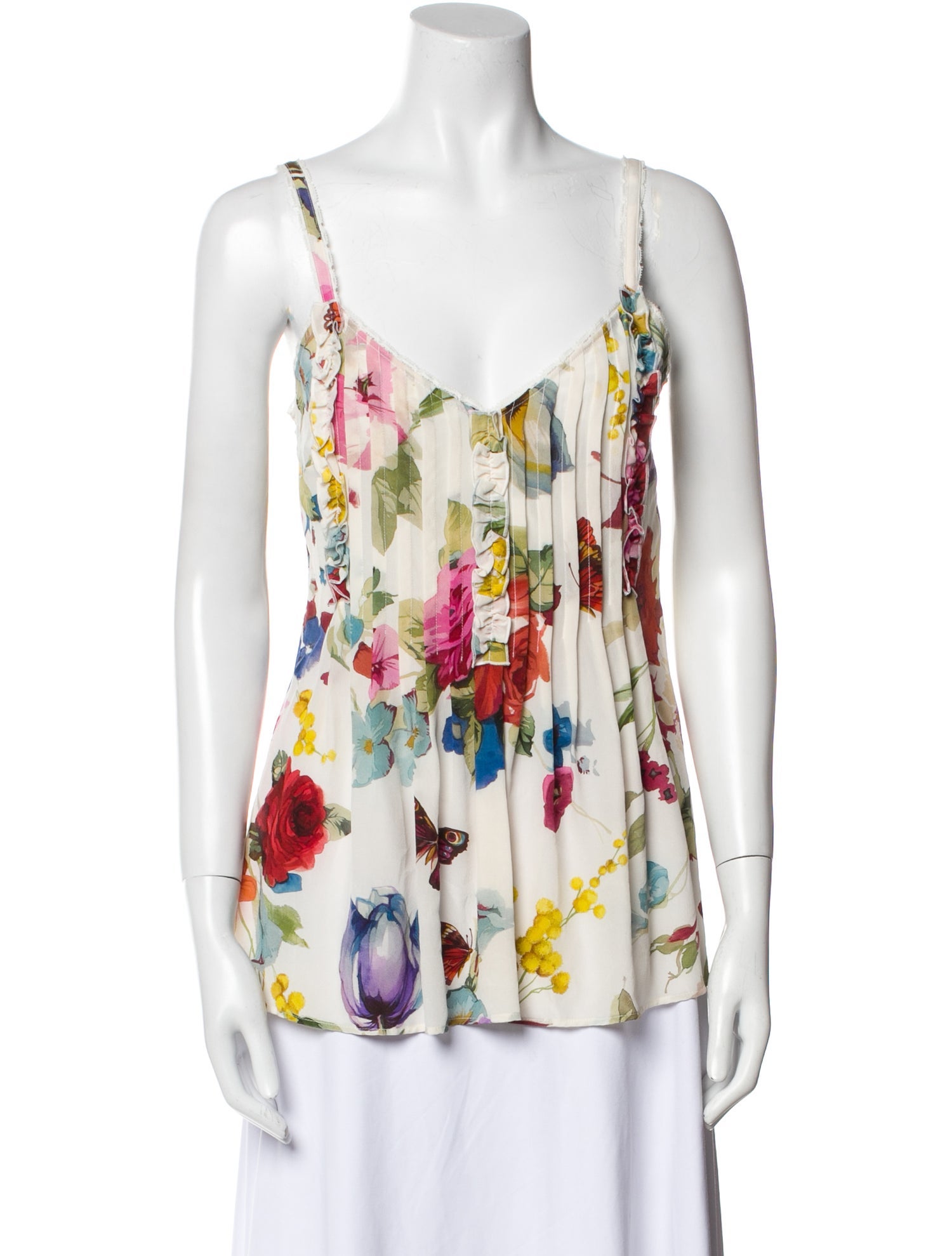 Dolce & Gabbana Silk Floral Print Top