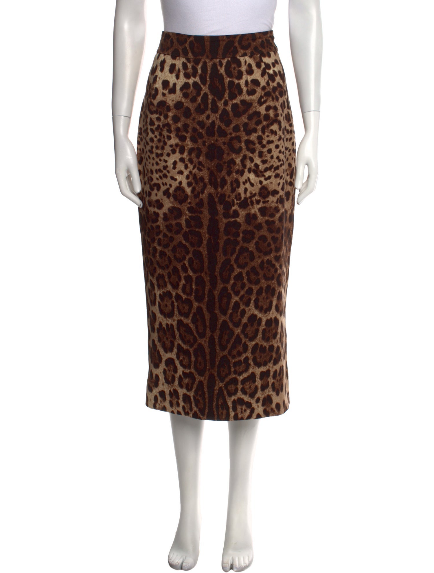 Dolce & Gabbana Wool Midi Length Skirt