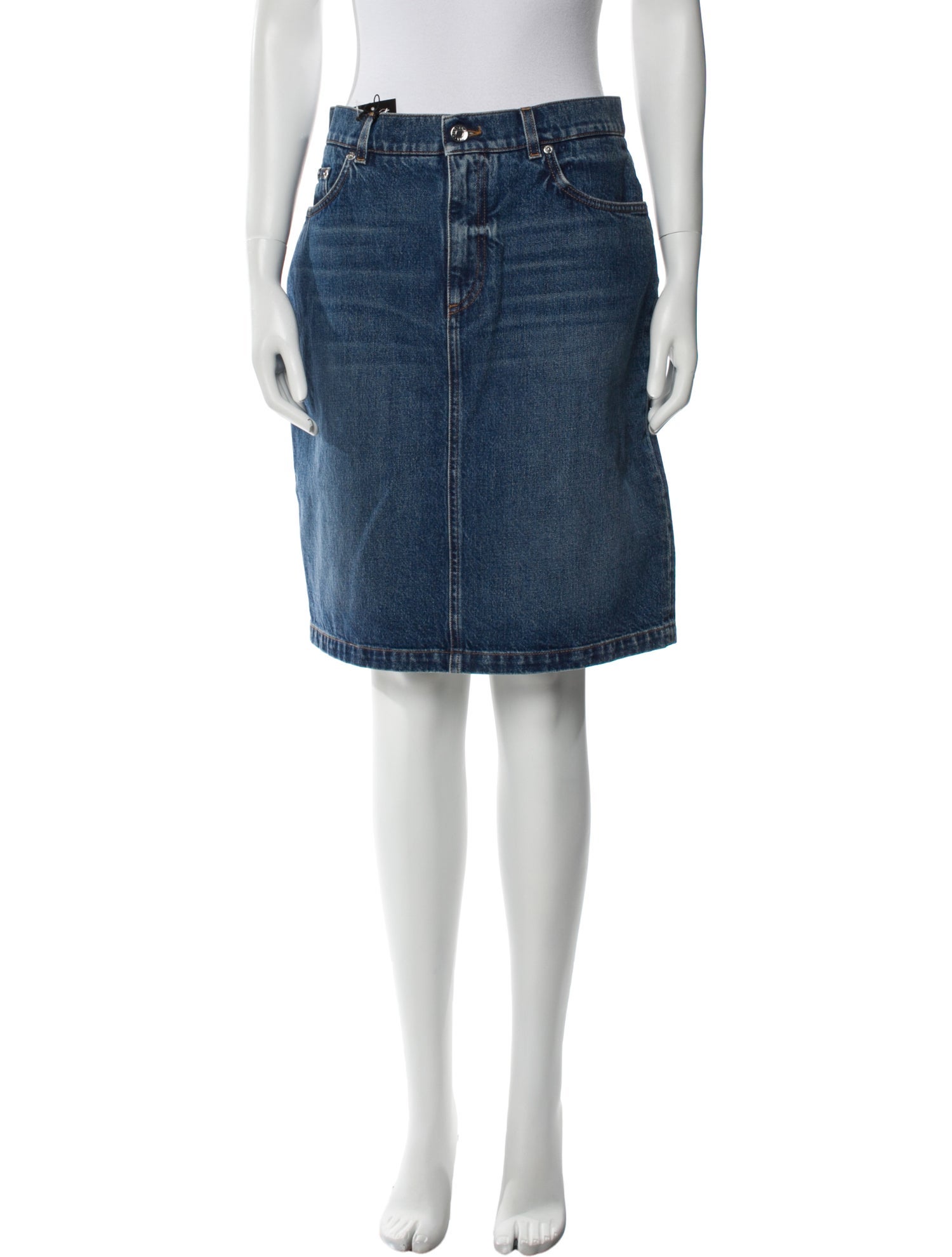 Dolce & Gabbana Embroidered Accent Knee-Length Skirt w/ Tags