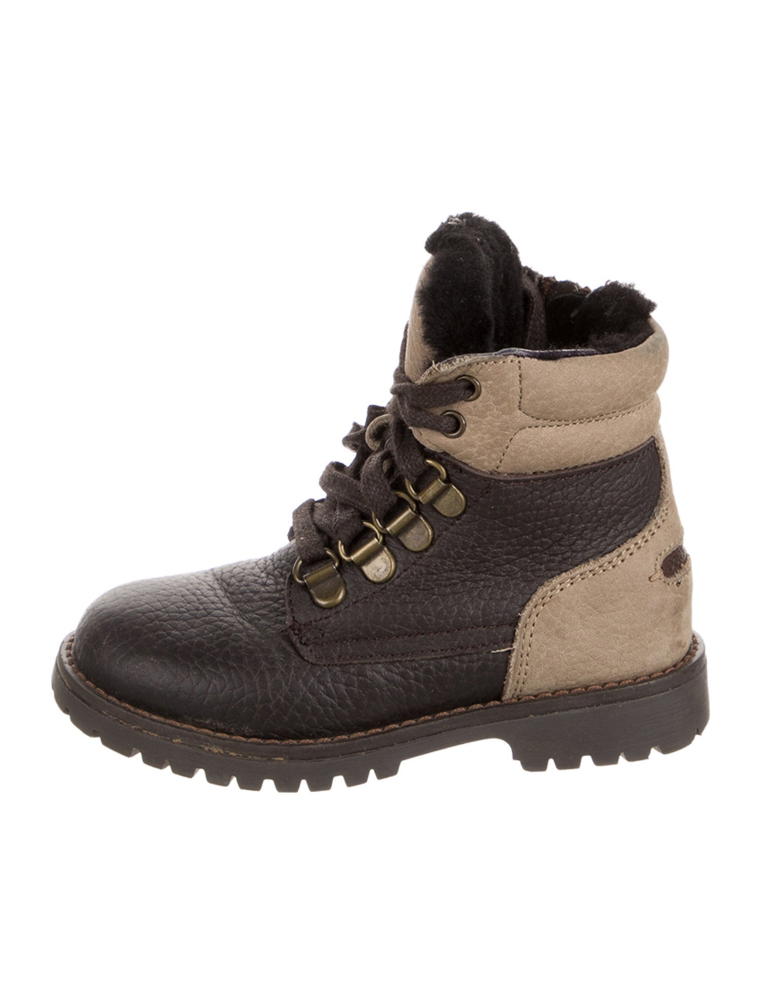 Dolce & Gabbana Kids' Leather Combat Boots