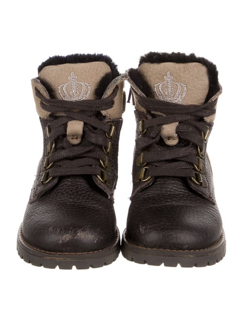 Dolce & Gabbana Kids' Leather Combat Boots