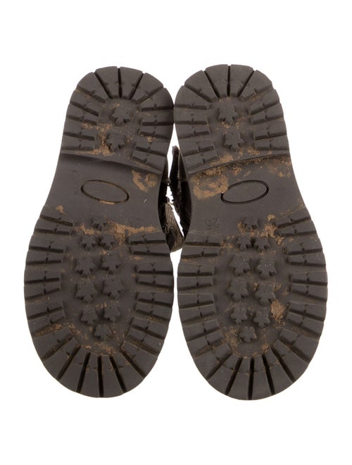 Dolce & Gabbana Kids' Leather Combat Boots