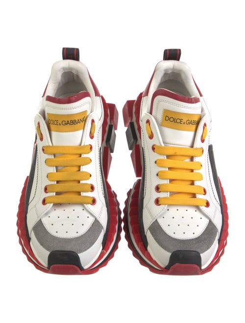 Dolce & Gabbana Leather Printed Sneakers