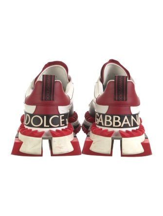 Dolce & Gabbana Leather Printed Sneakers