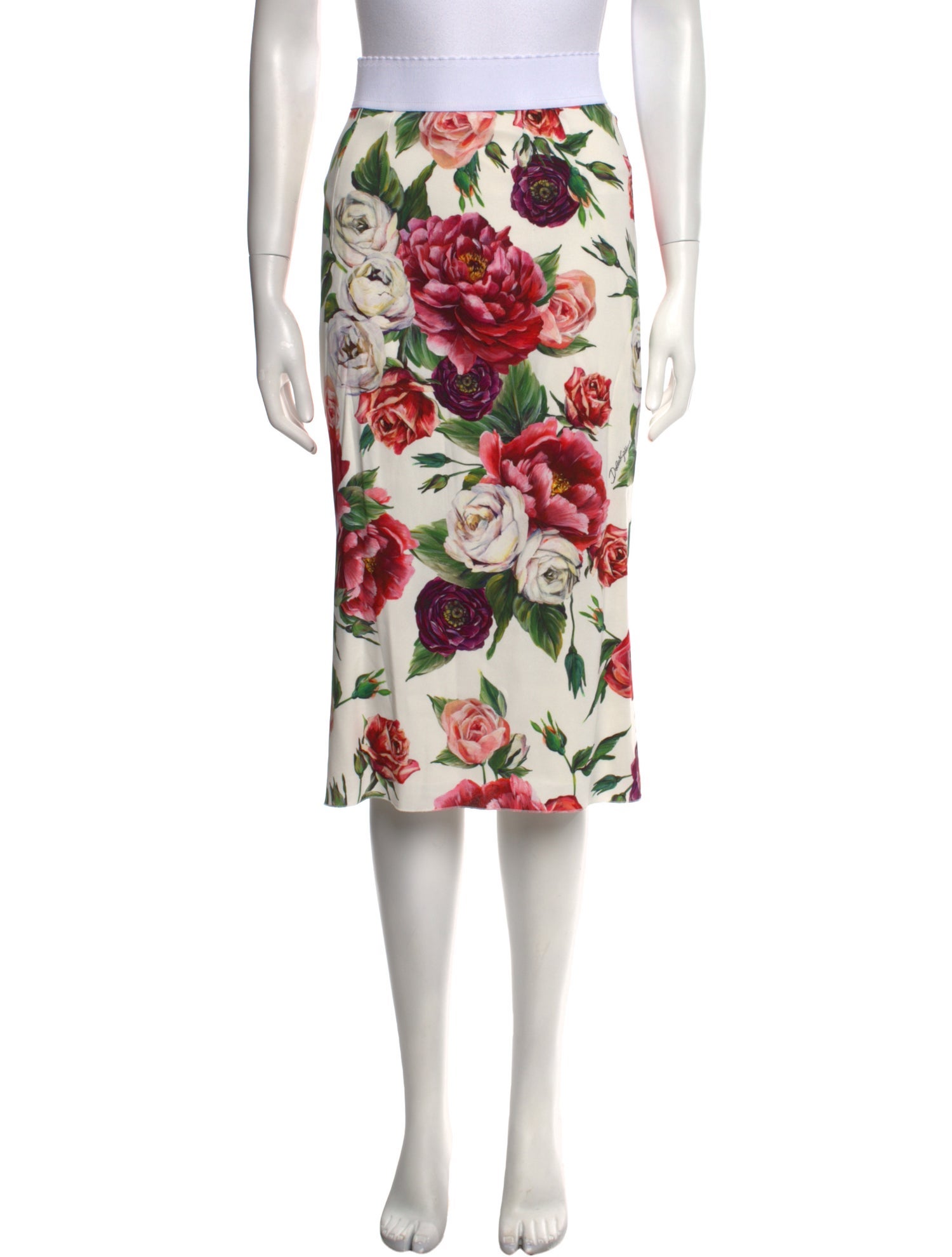Dolce & Gabbana Floral Print Knee-Length Skirt