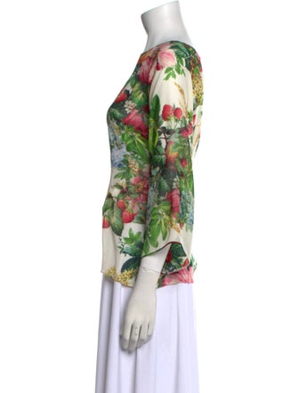 Dolce & Gabbana Silk Floral Print Blouse