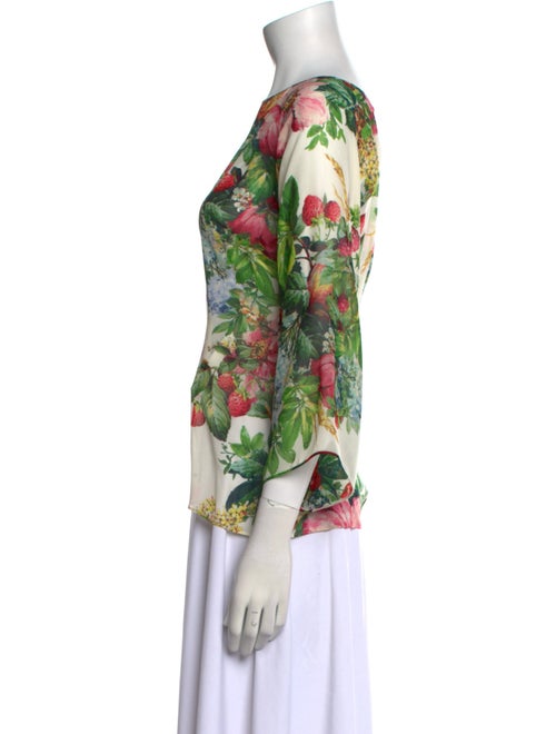 Dolce & Gabbana Silk Floral Print Blouse