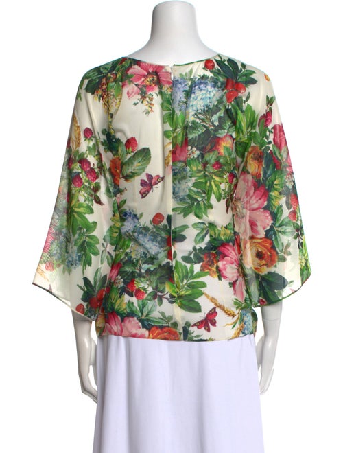 Dolce & Gabbana Silk Floral Print Blouse