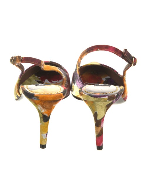 Dolce & Gabbana Floral Print Slingback Pumps