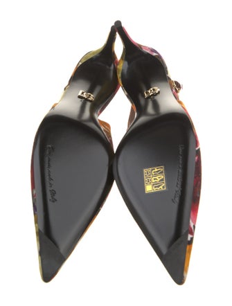Dolce & Gabbana Floral Print Slingback Pumps