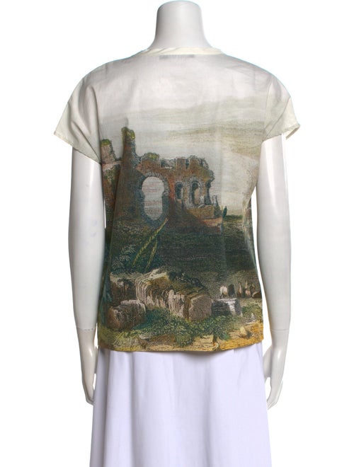 Dolce & Gabbana Graphic Print Bateau Neckline T-Shirt