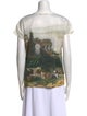 Dolce & Gabbana Graphic Print Bateau Neckline T-Shirt