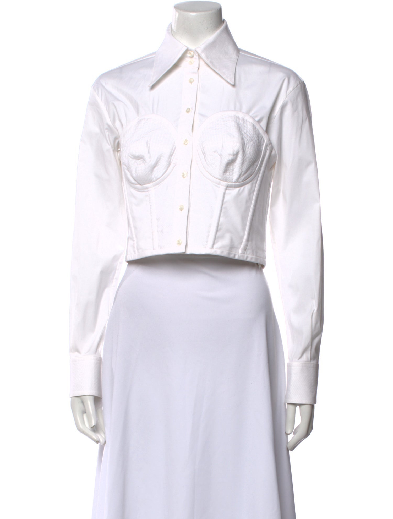 Dolce & Gabbana Long Sleeve Crop Top