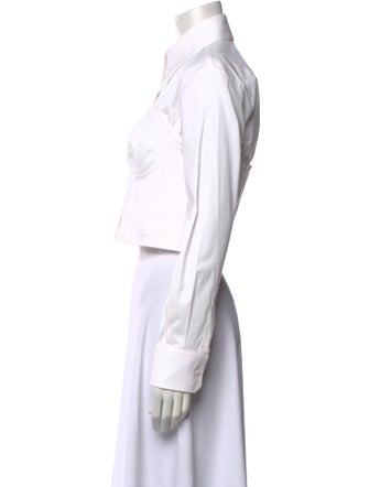 Dolce & Gabbana Long Sleeve Crop Top