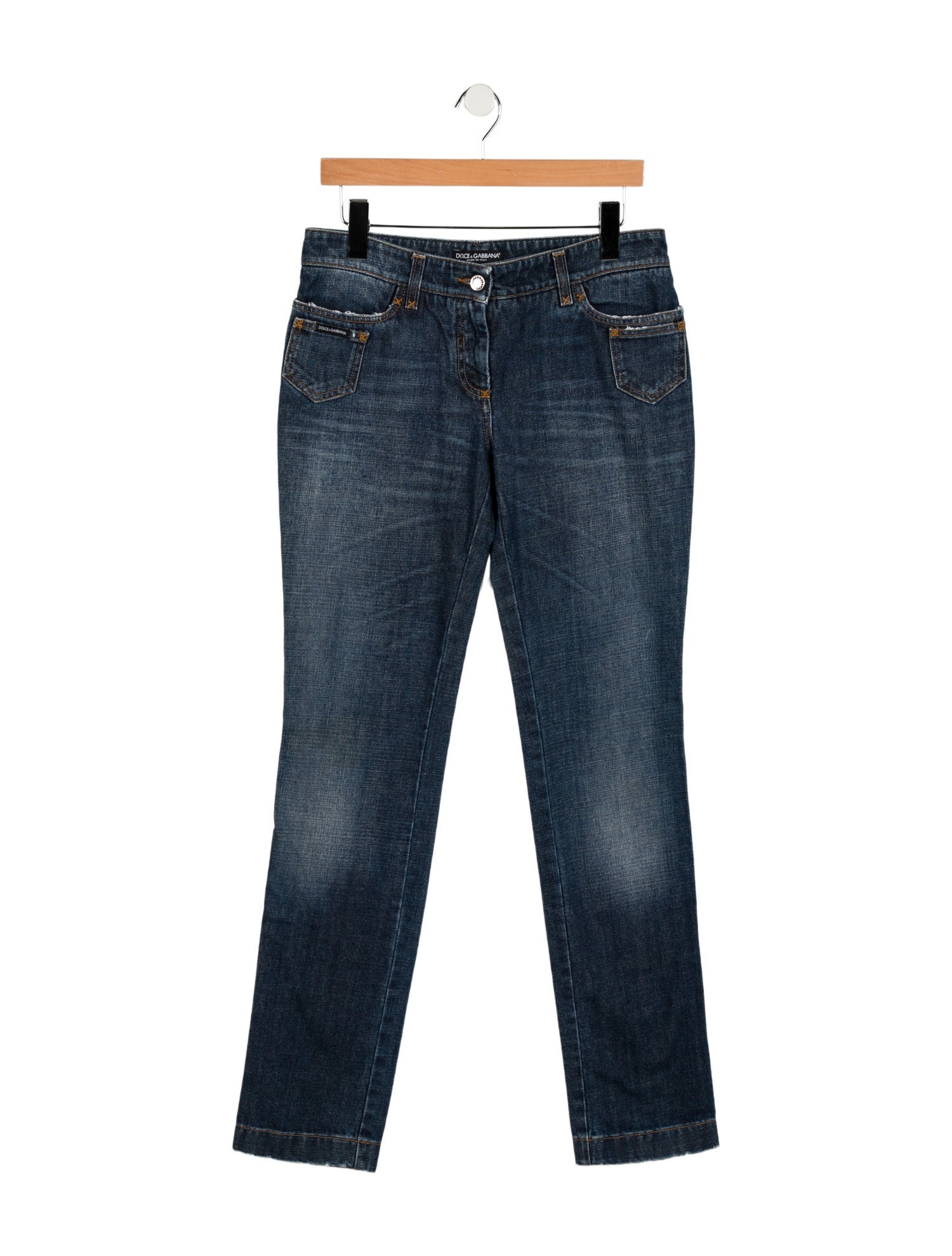 Dolce & Gabbana Mid-Rise Straight Leg Jeans