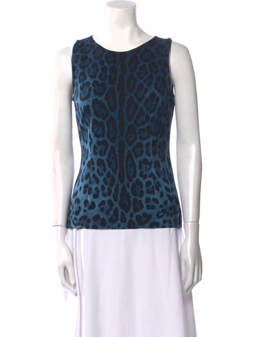 Dolce & Gabbana Silk Animal Print Top
