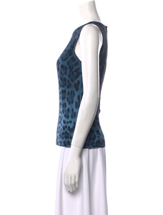 Dolce & Gabbana Silk Animal Print Top