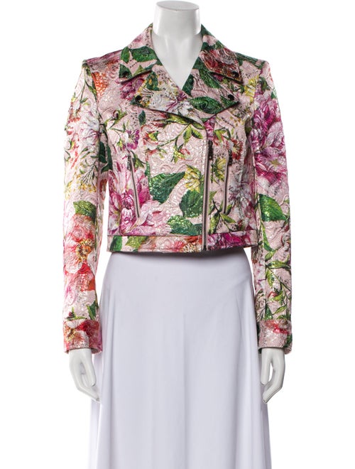 Dolce & Gabbana Floral Print Biker Jacket w/ Tags