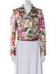 Dolce & Gabbana Floral Print Biker Jacket w/ Tags