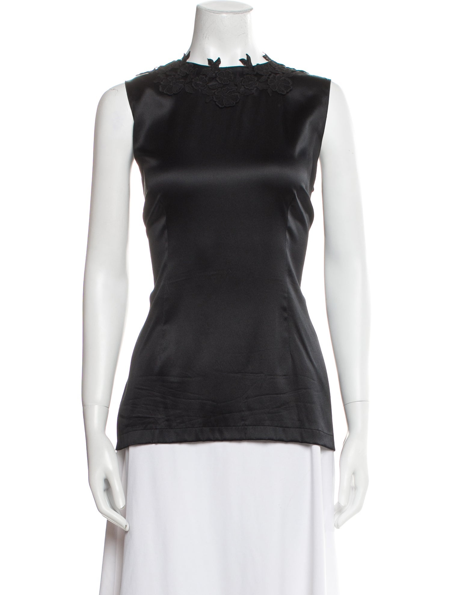 Dolce & Gabbana Silk Bateau Neckline Top