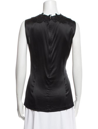 Dolce & Gabbana Silk Bateau Neckline Top