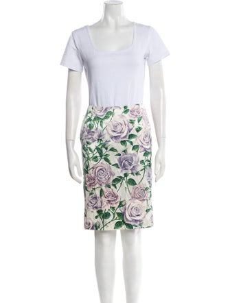 Dolce & Gabbana Silk Floral Print Skirt Set