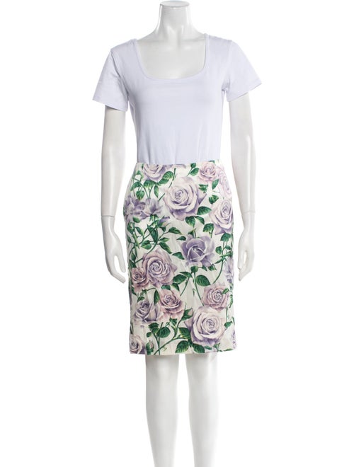 Dolce & Gabbana Silk Floral Print Skirt Set