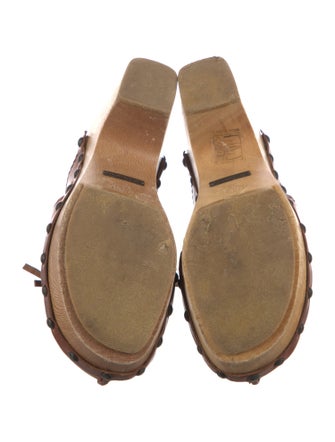 Dolce & Gabbana Leather Bow Accents Mules