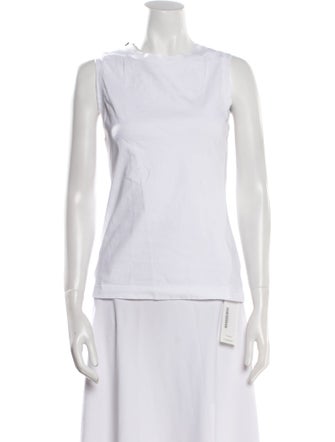 Dolce & Gabbana Bateau Neckline Sleeveless Top