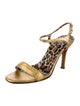 Dolce & Gabbana Leather Animal Print Sandals