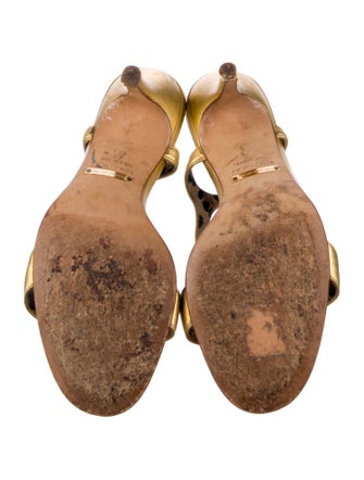 Dolce & Gabbana Leather Animal Print Sandals
