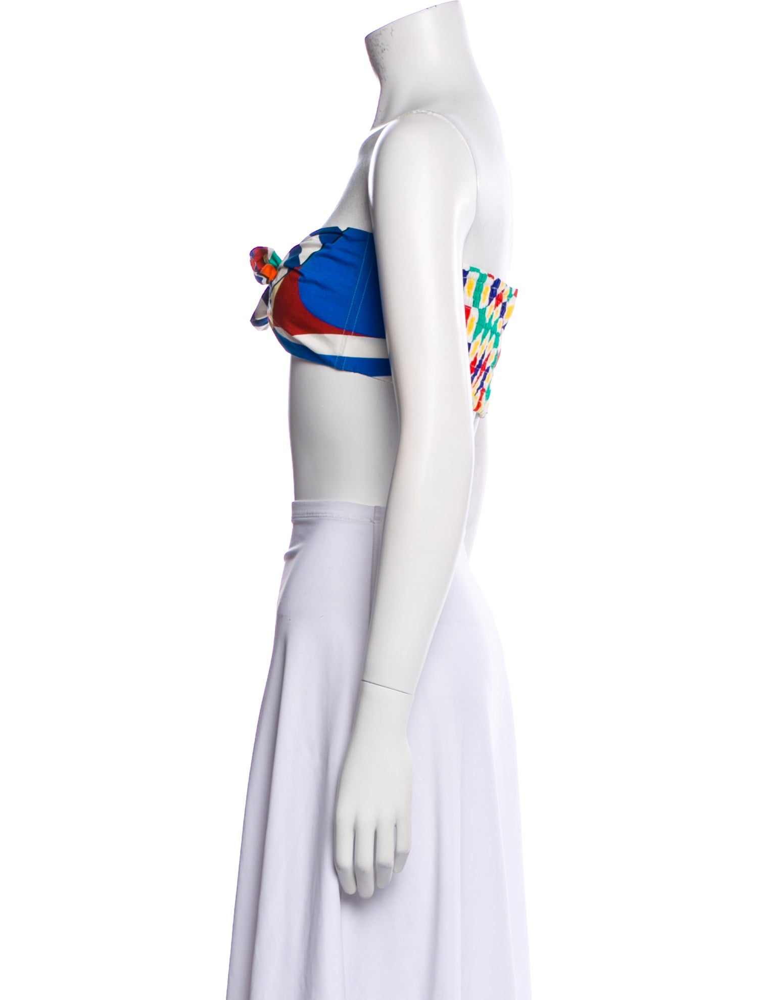 Dolce & Gabbana Printed Strapless Crop Top