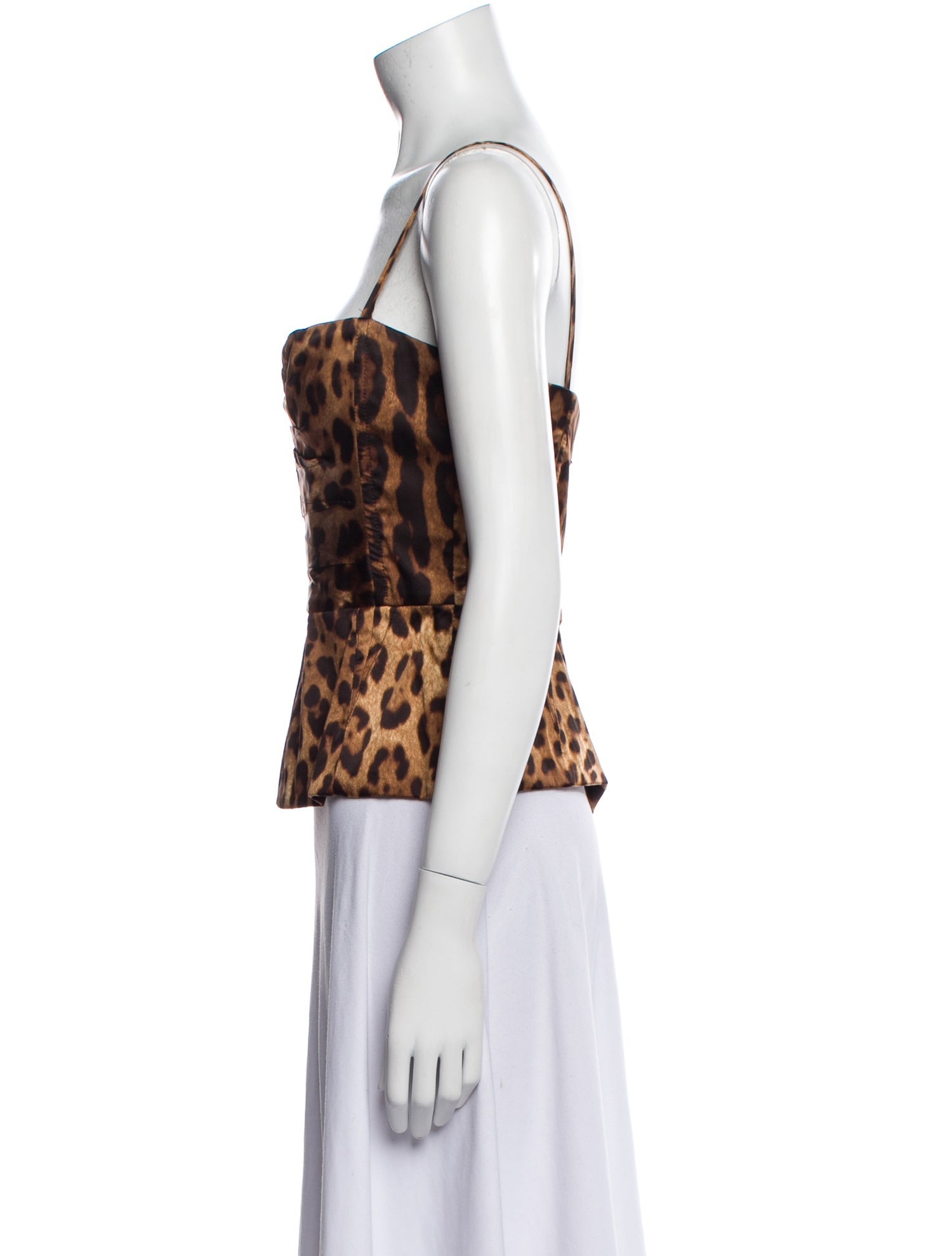 Dolce & Gabbana Silk Animal Print Top