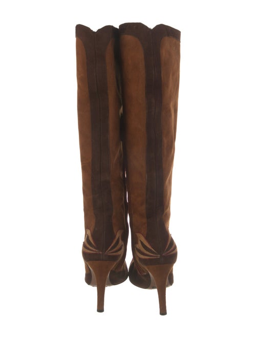 Dolce & Gabbana Suede Embroidered Accent Boots