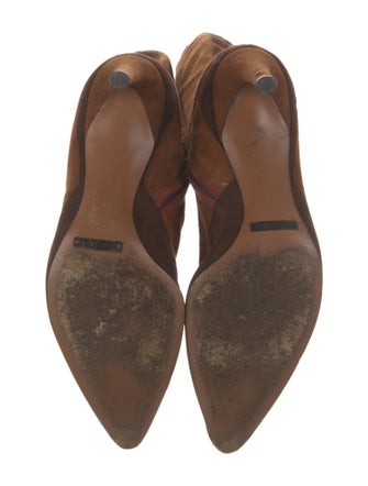 Dolce & Gabbana Suede Embroidered Accent Boots