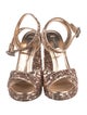 Dolce & Gabbana Sequins Crystal Embellishments Sandals
