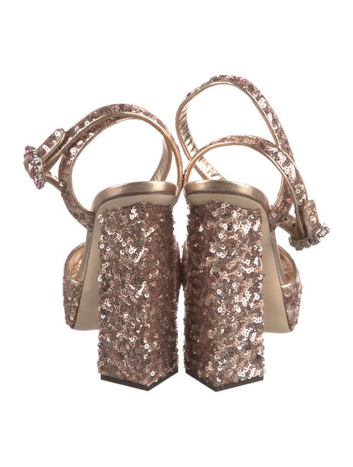 Dolce & Gabbana Sequins Crystal Embellishments Sandals