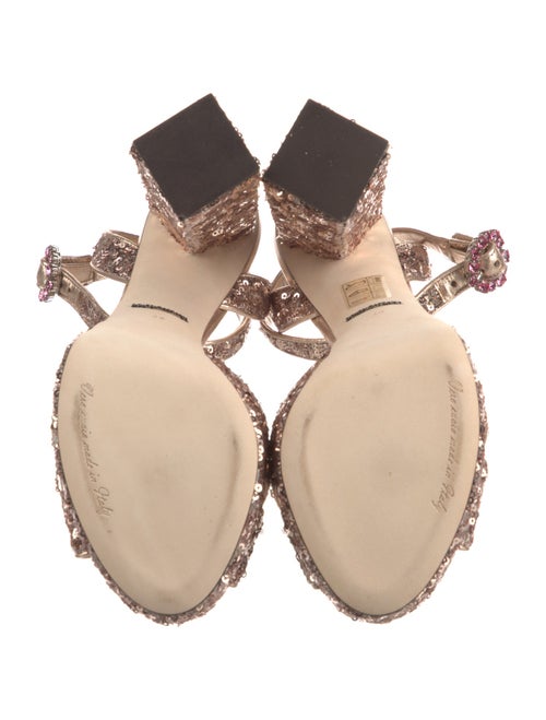 Dolce & Gabbana Sequins Crystal Embellishments Sandals