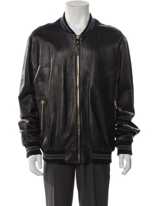 Dolce & Gabbana Lamb Leather Bomber Jacket
