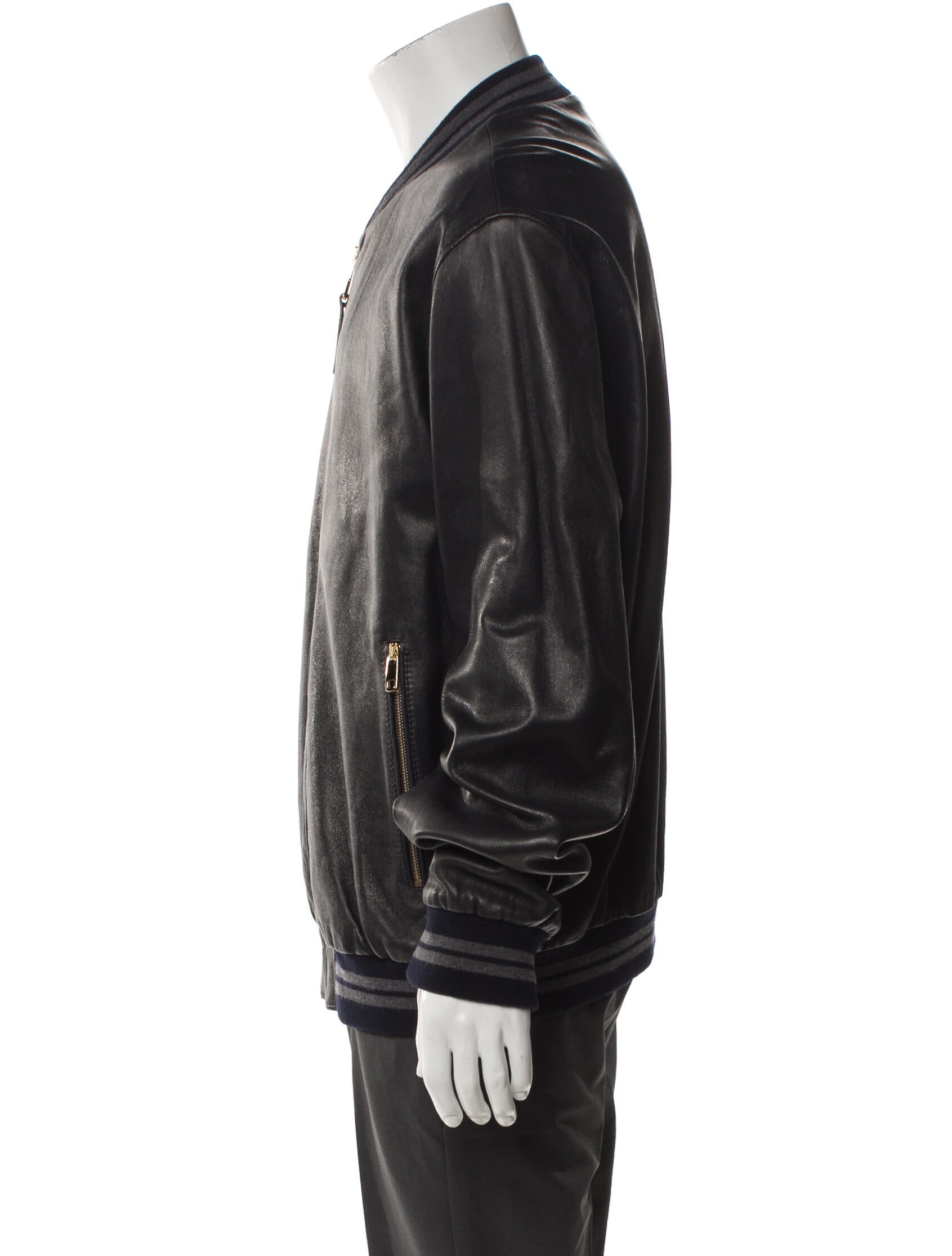 Dolce & Gabbana Lamb Leather Bomber Jacket